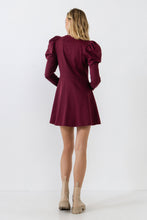 Load image into Gallery viewer, Long Puff Sleeve Mini Dress
