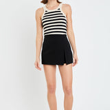 Slit Detail High-Waisted Skort