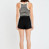 Slit Detail High-Waisted Skort