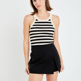 Slit Detail High-Waisted Skort