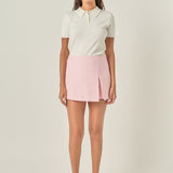 Slit Detail High-Waisted Skort