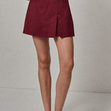 Slit Detail High-Waisted Skort