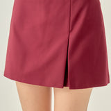 Slit Detail High-Waisted Skort