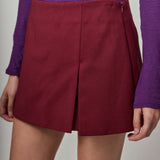 Slit Detail High-Waisted Skort