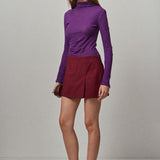 Slit Detail High-Waisted Skort