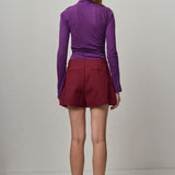 Slit Detail High-Waisted Skort