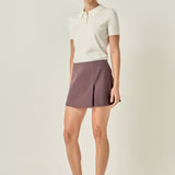 Slit Detail High-Waisted Skort