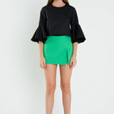 Slit Detail High-Waisted Skort