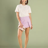 Slit Detail High-Waisted Skort