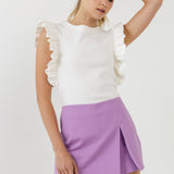 Slit Detail High-Waisted Skort
