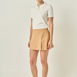 Slit Detail High-Waisted Skort