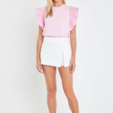 Slit Detail High-Waisted Skort