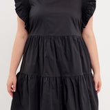 Plus Size Ruffled Babydoll Mini Dress