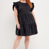 Plus Size Ruffled Babydoll Mini Dress