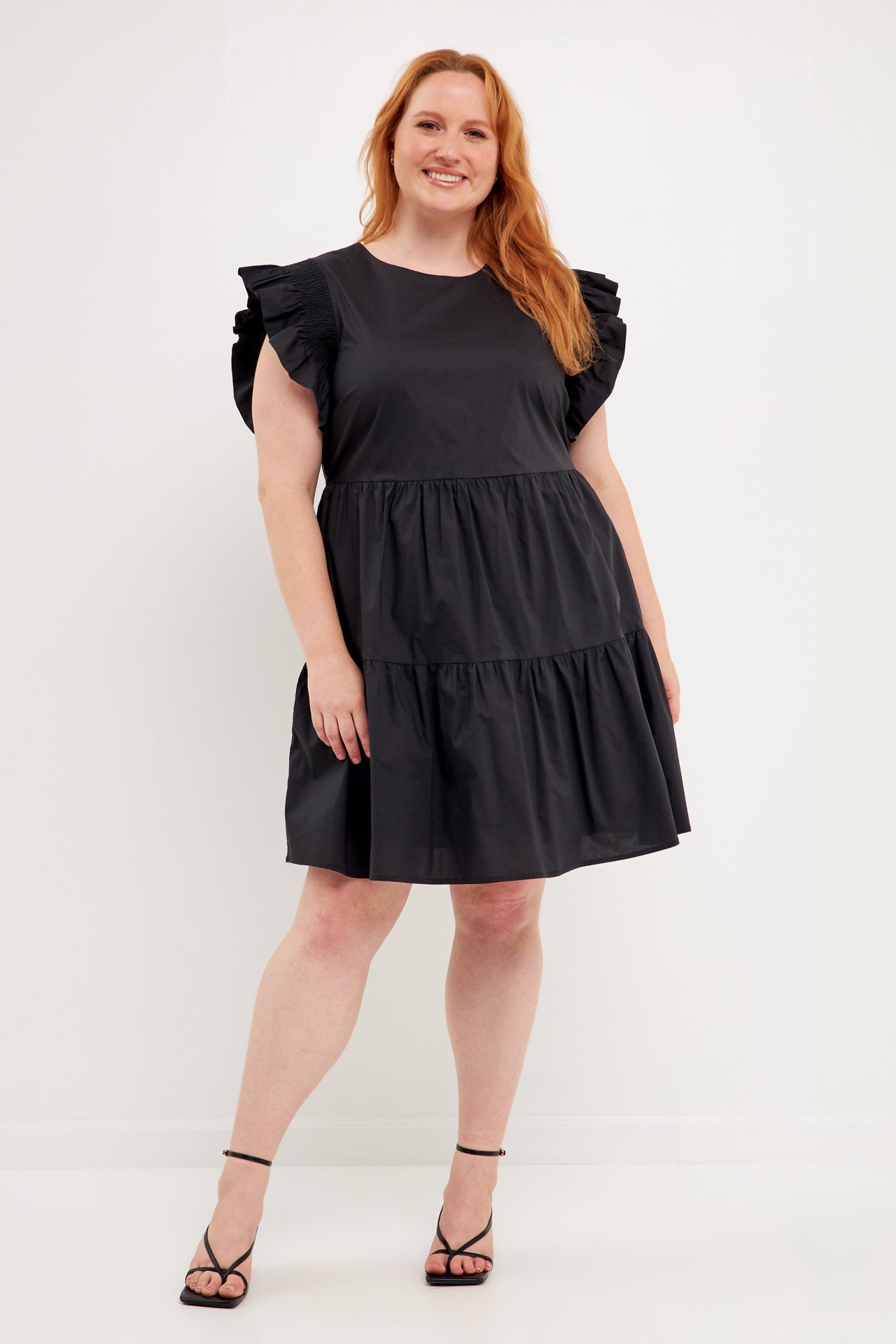 Plus Size Ruffled Babydoll Mini Dress