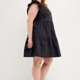 Plus Size Ruffled Babydoll Mini Dress