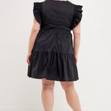 Plus Size Ruffled Babydoll Mini Dress