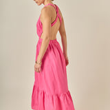 Elastic Detail Sleeveless Dress