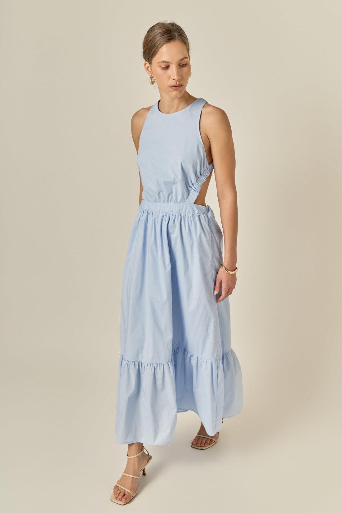 Elastic Detail Sleeveless Dress – English Factory