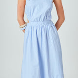 Elastic Detail Sleeveless Dress
