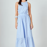 Elastic Detail Sleeveless Dress