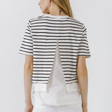 Mix Media Stripe Top