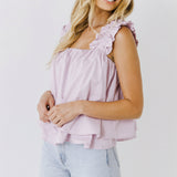 Ruffled Strap 2 Tiered Top