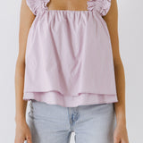 Ruffled Strap 2 Tiered Top