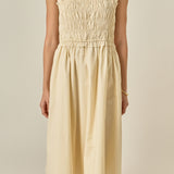 Ruffled Shoulder Straps Midi Dress