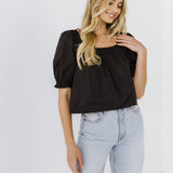 Square neckline Puff Sleeve Top