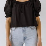 Square neckline Puff Sleeve Top