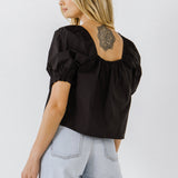 Square neckline Puff Sleeve Top