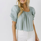 Square neckline Puff Sleeve Top