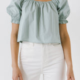 Square neckline Puff Sleeve Top