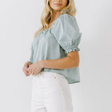 Square neckline Puff Sleeve Top