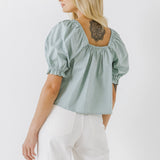 Square neckline Puff Sleeve Top