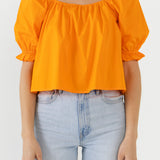 Square neckline Puff Sleeve Top