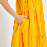 Ruffle Detail Midi Dress