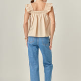 Ruffle Detail Square Neck Top