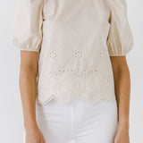 Women Woven Embroidered Blouse