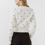 Suéter con bordado de puntos 