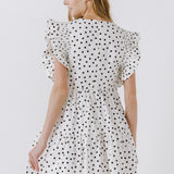 Dot Print Mini Dress