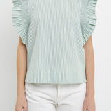 Striped Ruffled Top