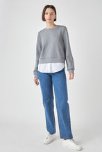 Load image into Gallery viewer, Mixed Media Long Sleeve Top
