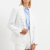 Scallop Detailed Single Button Jacket