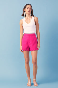 Scallop Hem Shorts