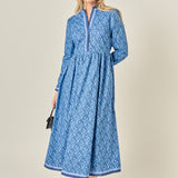 Stripe Trim Maxi Dress