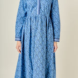 Stripe Trim Maxi Dress