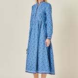 Stripe Trim Maxi Dress