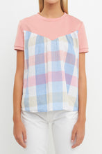 Load image into Gallery viewer, Gingham Combo Top
